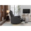 Cotton Linen 360° Swivel Rocking Recliner Chair with Adjustable Backrest, Footrest & Right Pocket - 4 of 4