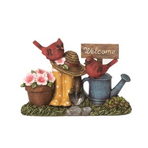 Transpac Resin 8" Multicolor Spring Garden Cardinal Decor - 1 of 2