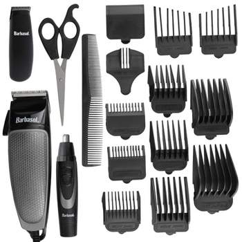 Mueller Ultragroom Hair Clipper and Trimmer, Pro Colored Haircutting Kit,  for Men and Women, 12 Guide Combs, All-in-One Trimmer for Hair Beards Head  Body Face 23 piece Black
