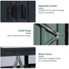Acekool Stainless Galvanized Steel Outdoor Garbage Bin Shed for 2 or 3 Trash Cans, Ventilated Lockable Storage for Yard and Garden, Black - 4 of 4