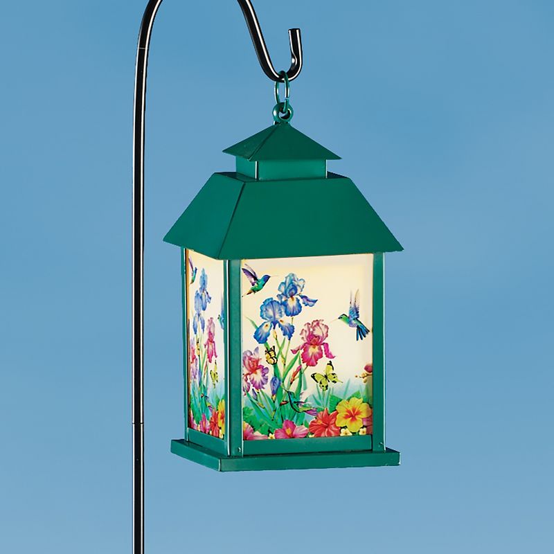 Collections Etc Springtime Garden Solar Lighted Outdoor Lantern with Shepherd's Hook 5.25 X 5.25 X 10.25, 3 of 4