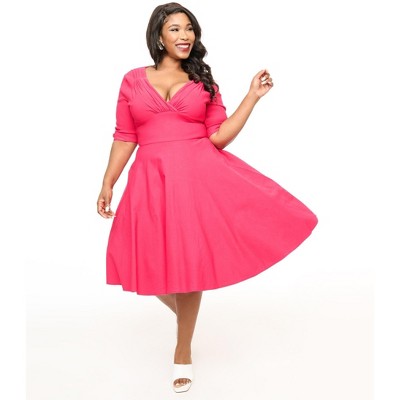 Unique Vintage Women's Plus Delores Swing Dress