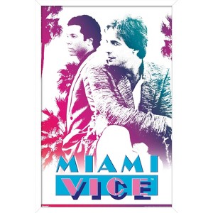 Trends International Miami Vice (1984) - Crockett and Tubbs Framed Wall Poster Prints - 1 of 4