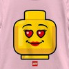 Girl's LEGO Heart Eyes Face T-Shirt - 2 of 4