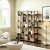 Chic Crate-5-Tier Open Bookshelf – Vintage Industrial | MDF+Metal Frame | Home Office | Open Shelving - 3 of 4