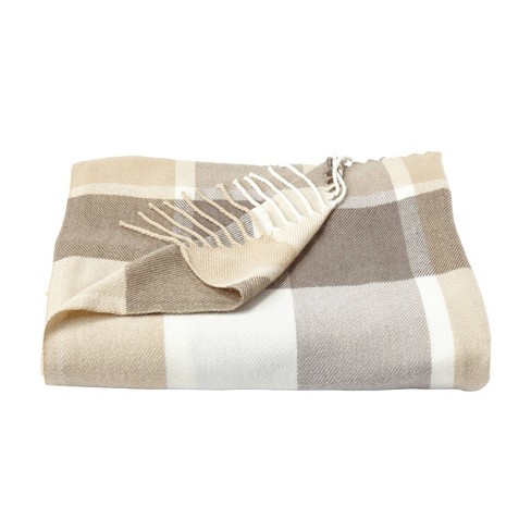 Tan plaid blanket new arrivals