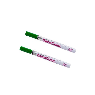 Marvy Uchida Opaque Paint Markers Fine Tip Green 2/Pack (7665895a) 