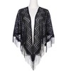 INSPIRE CHIC Shawls and Wraps for Evening Dresses Lace Mesh Fringe Scarves 1Pc - 2 of 4