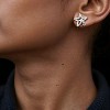Women's Modern 3-Pair Stud Earrings Set, Silver with Star, Crystal Cluster, Bow & Dangle Designs - 2 of 4