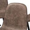 Set of 4 Filicia Imitation Leather Metal Dining Chairs - Baxton Studio: Foam Padded, Black Legs - 3 of 4