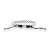 Metallo Stainless Steel, 7mm Textured Beaded Adjustable Bracelet - Silver - 9.5 Inch - 2 of 4