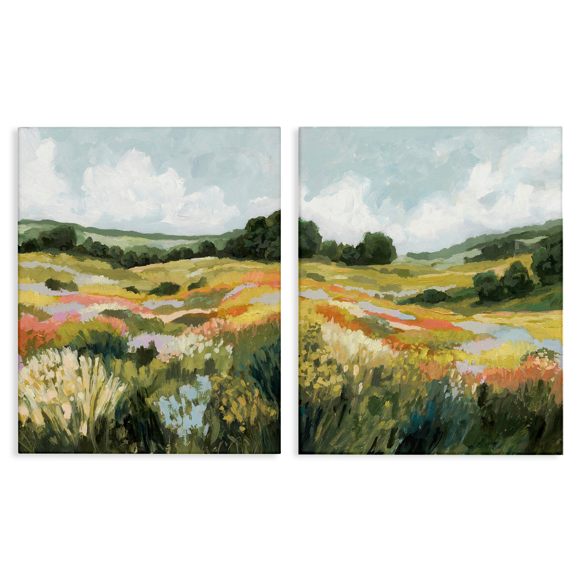Stupell Industries Vast Meadow Painting 2pc Canvas Art Set, 24" x 30"