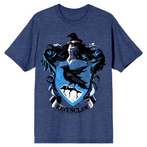 Harry Potter Ravenclaw Crest Men's Navy Heather T-Shirt - 1 of 3