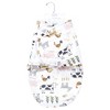 Hudson Baby Infant Boy Plush Faux Fur Swaddle Wrap, Cute Farm, 0-3 Months - 2 of 2