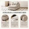 TIRAMISUBEST 2 PC Chaise Lounge Set, Chenille Single Sofa with Movable Ottoman, Upholstered Lazy Sleeper Armchair - 4 of 4