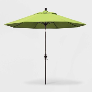 9' Aluminum Collar Tilt Crank Sunbrella Patio Umbrella - California Umbrella - 1 of 4