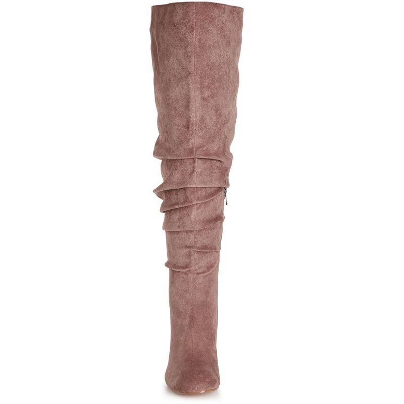 Women's Wide Fit Raquel Knee Boot - Mushroom | CITY CHIC, 5 of 8