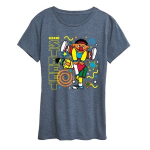 Women's - Sesame Street - Bert Ernie Street Short Sleeve Graphic T-Shirt - 1 of 4