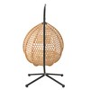 Gulches  Hammock Chair with Stand - Rattan Weaving, Removable Cushion, Indoor/Outdoor for Balcony - 2 of 4