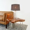 European Hotel-Style LED Table Lamp – Gold, Clear & Grey Glass, 110–120V Plug-In Bedside or Desk Light - 4 of 4
