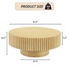 GDFStudio Wright Modern 31.5" Pine Wood Round Coffee Table - 3 of 4