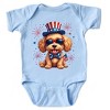 The Juniper Shop Patriotic Fluffy Dog Baby Short Sleeve Bodysuit - 2 of 4
