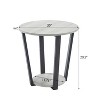 Vynxaria Elysian Contemporary Round End Table with Shelf - Stylish & Durable - 3 of 4