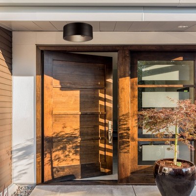 Teagan 13'' Dark Bronze Modern Indoor/Outdoor Flush Mount Ceiling Light