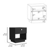 NicBex Single Drawer Nightstand,End Table with Open Storage Shelf for Bedroom,Living Room - 3 of 4