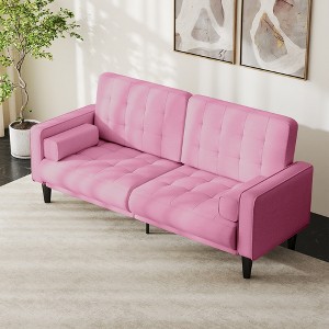 Kayamas 70" Small Loveseat Sofa Small Couch for Living Room, Comfy Love Seat with Removable Washable Cover and Solid Wood Frame - 1 of 4