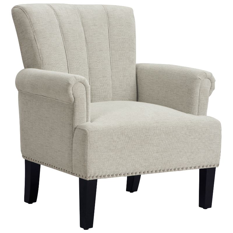 Accent Rivet Tufted Polyester Armchair-ModernLuxe, 4 of 8