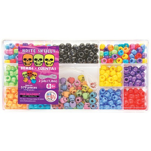50-Pack Medium Multi-colored beads w/beader Set - (Black/Clear/White) –  Firstline Brands