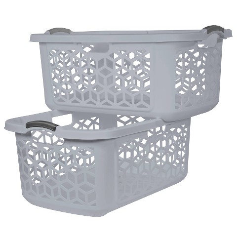 2 Bushel Stacking Laundry Basket Gray - Room Essentials™