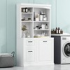 SEVOBAL Bathroom Storage Cabinet Tall Freestanding Organizer with Tilt-Out Hamper and Adjustable Shelves, White, 39.3"*16.5"*70.9" - 4 of 4