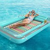 Jasonwell 4‑in‑1 Inflatable Tanning Lounger — Sun Tan Tub & Pool Raft, Water‑Filled Mat/Pad for Adults & Kids (XL) - Green w reflective base - 4 of 4