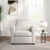 3-in-1 Convertible Sofa Bed Chair for Adults, Adjustable Backrest Lounger, Single Sleeper Chair Bed, Linen Fabric - 2 of 4
