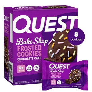 Quest Nutrition 5g Protein Frosted Cookie Snack - Chocolate Cake - 8ct - 1 of 4