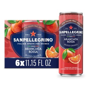 Sanpellegrino Blood Orange Italian Sparkling Beverage - 6pk/11.15 fl oz Cans - 1 of 4
