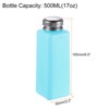 Unique Bargains Plastic Acetone Cleanser Nail Polish Remover Push Down Alcohol Dispenser Bottles 4 Pcs 500ML(17oz) Blue - 2 of 4