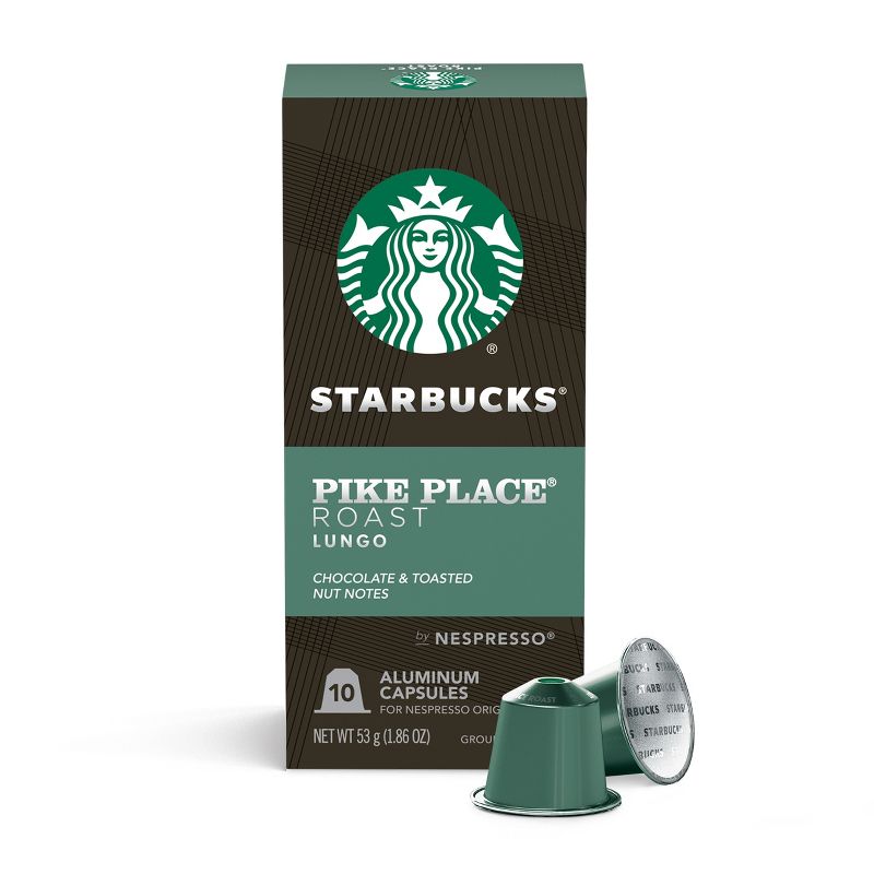 Starbucks by Nespresso Original Line Pods Medium Roast Coffee Pike Place Roast - 10ct, 1 of 9