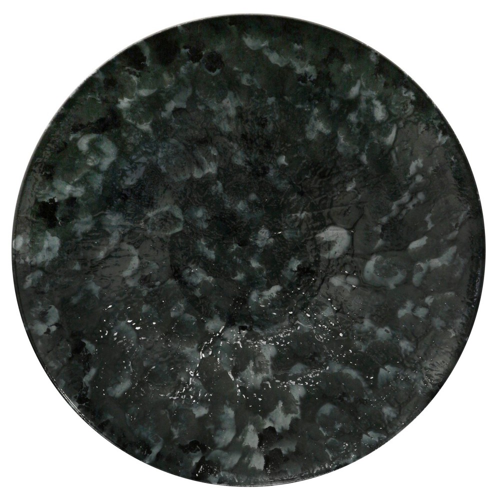 Metal Large Hand Printed Gloss Finish Wall Hanging Metal Charger Midnight Black - StyleCraft was $269.99 now $188.99 (30.0% off)