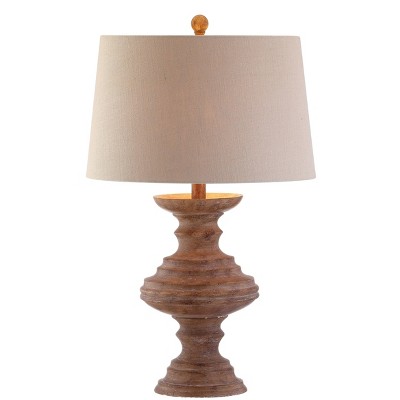 26.5" Scarlett Resin Table Lamp (Includes LED Light Bulb) Brown - JONATHAN Y