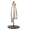 Gulches 10ft Offset Hanging Market Patio Umbrella w/Easy Tilt Adjustment,Polyester Shade,8 Ribs for Backyard,Poolside( khaki ) - 2 of 4