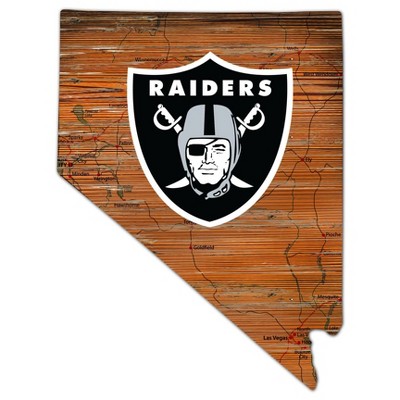 NFL Las Vegas Raiders 12" State Map Wood Sign