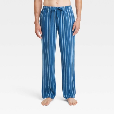 Men's Big & Tall Striped Microfleece Pajama Pants - Goodfellow & Co™ Blue  Xxlt : Target