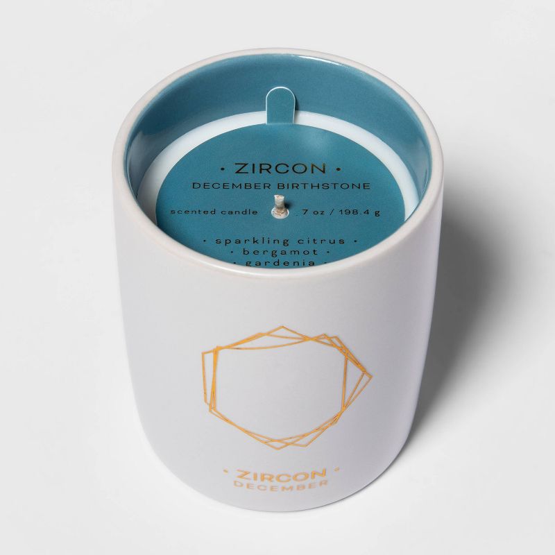 7oz Birthstone Ceramic Jar Amethyst Candle - Project 62™, 1 of 10