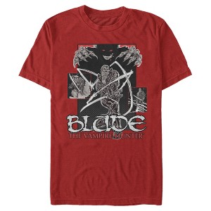 Men's Marvel Blade Gray Grayscale Panels T-Shirt - 1 of 4