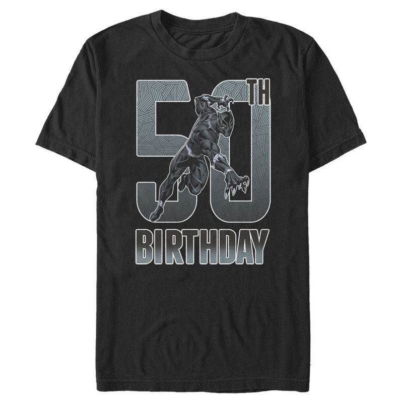 Men's Marvel Black Panther 50th Birthday T-Shirt, 1 of 5