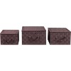 Sorbus 3 Pack Decorative Stackable Woven Basket with Lid and Built-in Rope Carry Handles - Great for Storage and Organization - 3 of 4