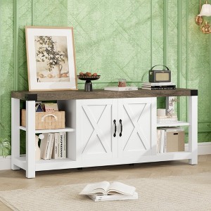 TV Stand for 65 Inch TV, Farmhouse Entertainment Center with Storage - 1 of 4